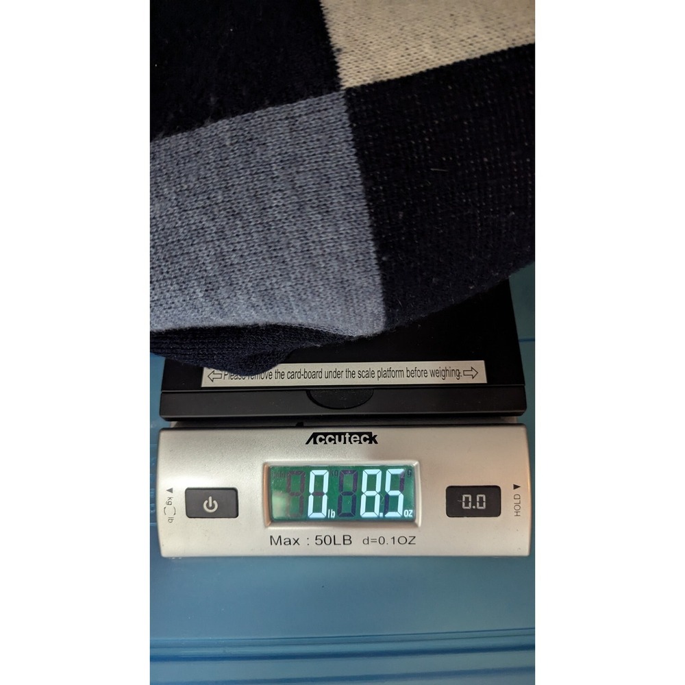 Vtg Sansabelt Sweater Mens Large Blue‎ Grandpa Wool Blend Y2K Preppy Professor - Picture 11 of 11